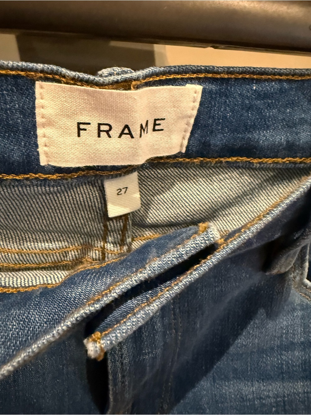Frame Denim Le Cutoff Frayed Hem Shorts in Clintwood - Picture 3 of 8